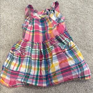 Polo by Ralph Lauren Pink and Yellow Dress Sleeveless Madras